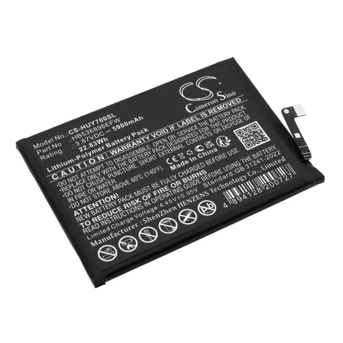 Huawei HB536896EFW helyettesítő mobiltelefon akkumulátor (Li-Polymer, 3.87V, 5900mAh / 22.83Wh) - Utángyártott