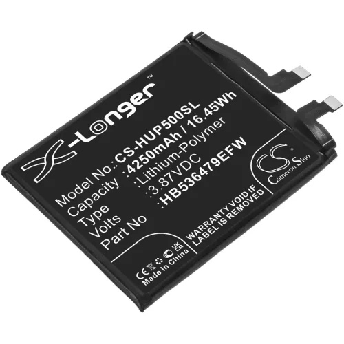 Huawei HB536479EFW helyettesítő mobiltelefon akkumulátor (Li-Polymer, 3.87V, 4250mAh / 16.45Wh) - Utángyártott