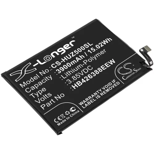 Huawei HB426388EEW helyettesítő mobiltelefon akkumulátor (Li-Polymer, 3.85V, 3900mAh / 15.02Wh) - Utángyártott