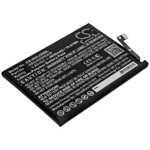 Huawei HB526488EEW helyettesítő mobiltelefon akkumulátor (Li-Polymer, 3.85V, 4850mAh / 18.67Wh) - Utángyártott