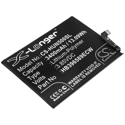 Huawei HB396589ECW helyettesítő mobiltelefon akkumulátor (Li-Polymer, 3.85V, 3400mAh / 13.09Wh) - Utángyártott