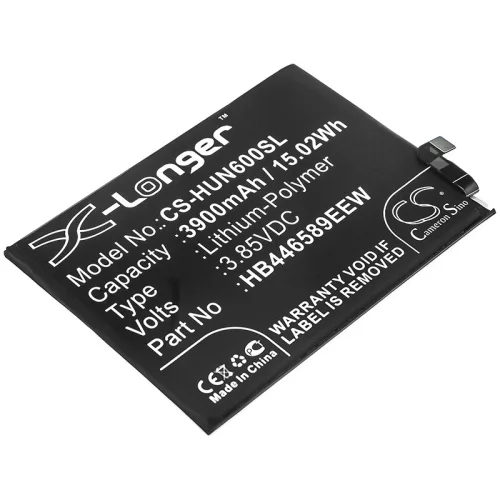 Huawei HB446589EEW helyettesítő mobiltelefon akkumulátor (Li-Polymer, 3.85V, 3900mAh / 15.02Wh) - Utángyártott