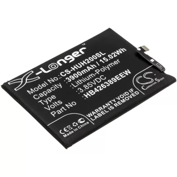   Huawei HB426389EEW helyettesítő mobiltelefon akkumulátor (Li-Polymer, 3.85V, 3900mAh / 15.02Wh) - Utángyártott
