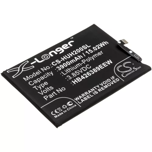 Huawei HB426389EEW helyettesítő mobiltelefon akkumulátor (Li-Polymer, 3.85V, 3900mAh / 15.02Wh) - Utángyártott