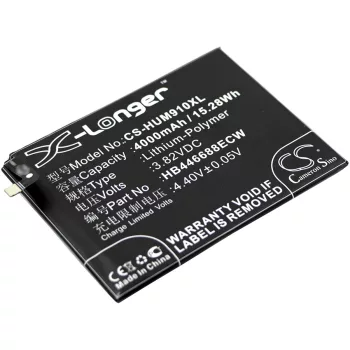   Huawei HB446688ECW helyettesítő mobiltelefon akkumulátor (Li-Polymer, 3.82V, 4000mAh / 15.28Wh) - Utángyártott