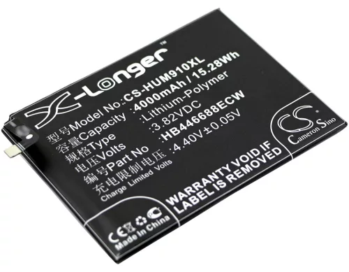 Huawei HB446688ECW helyettesítő mobiltelefon akkumulátor (Li-Polymer, 3.82V, 4000mAh / 15.28Wh) - Utángyártott