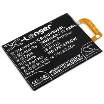   Huawei HB376787ECW helyettesítő mobiltelefon akkumulátor (Li-Polymer, 3.8V, 3400mAh / 12.92Wh) - Utángyártott
