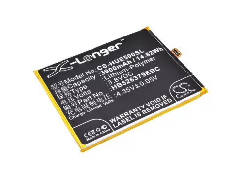 Huawei HB526379EBC helyettesítő mobiltelefon akkumulátor (Li-Polymer, 3.8V, 3900mAh / 14.82Wh) - Utángyártott