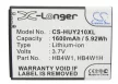 Huawei HB4W1H helyettesítő mobiltelefon akkumulátor (Li-ion, 3.7V, 1600mAh / 5.92Wh) - Utángyártott