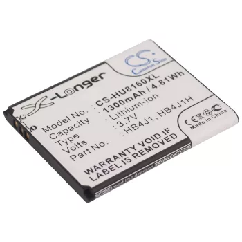   Huawei HB4J1H helyettesítő mobiltelefon akkumulátor (Li-ion, 3.7V, 1300mAh / 4.81Wh) - Utángyártott