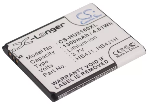 Huawei HB4J1H helyettesítő mobiltelefon akkumulátor (Li-ion, 3.7V, 1300mAh / 4.81Wh) - Utángyártott