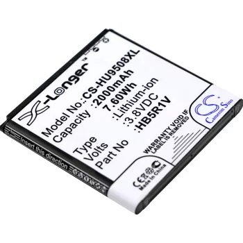   Huawei HB5R1V helyettesítő mobiltelefon akkumulátor (Li-ion, 3.8V, 2000mAh / 7.60Wh) - Utángyártott
