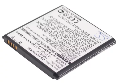 Huawei HB5R1V helyettesítő mobiltelefon akkumulátor (Li-ion, 3.7V, 1700mAh / 6.29Wh) - Utángyártott