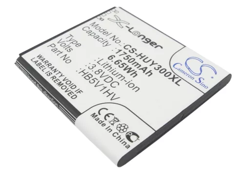 Huawei HB5V1HV helyettesítő mobiltelefon akkumulátor (Li-ion, 3.8V, 1750mAh / 6.65Wh) - Utángyártott
