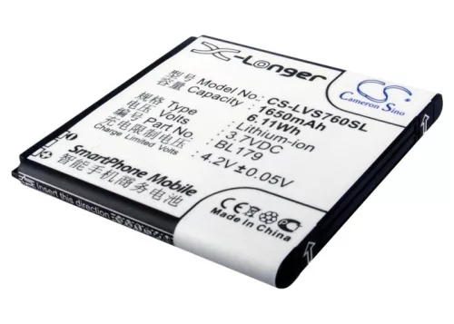 Lenovo BL200 helyettesítő mobiltelefon akkumulátor (Li-ion, 3.7V, 1650mAh / 6.11Wh) - Utángyártott