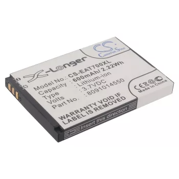   ITT 8091014550 helyettesítő mobiltelefon akkumulátor (Li-ion, 3.7V, 600mAh / 2.22Wh) - Utángyártott