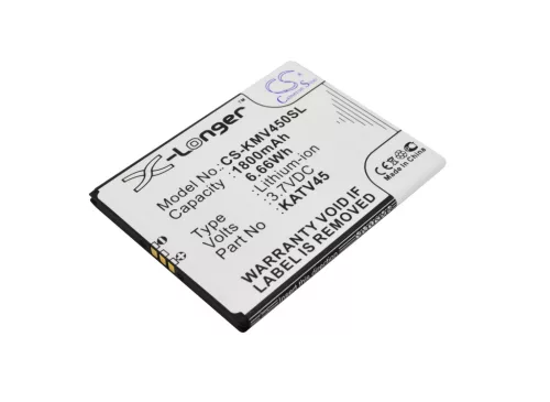KAZAM KATV45-HSBH0014659 helyettesítő mobiltelefon akkumulátor (Li-ion, 3.7V, 1800mAh / 6.66Wh) - Utángyártott