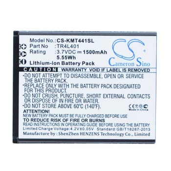   KAZAM TR4L401 helyettesítő mobiltelefon akkumulátor (Li-ion, 3.7V, 1500mAh / 5.55Wh) - Utángyártott