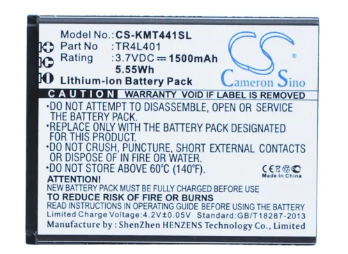 KAZAM TR4L401 helyettesítő mobiltelefon akkumulátor (Li-ion, 3.7V, 1500mAh / 5.55Wh) - Utángyártott