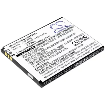   Kazuna BP1578 helyettesítő mobiltelefon akkumulátor (Li-Polymer, 3.8V, 1400mAh / 5.32Wh) - Utángyártott