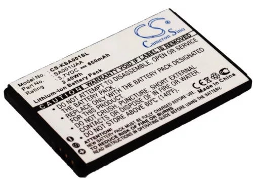 KDDI SA001UAA helyettesítő mobiltelefon akkumulátor (Li-ion, 3.7V, 650mAh / 2.41Wh) - Utángyártott