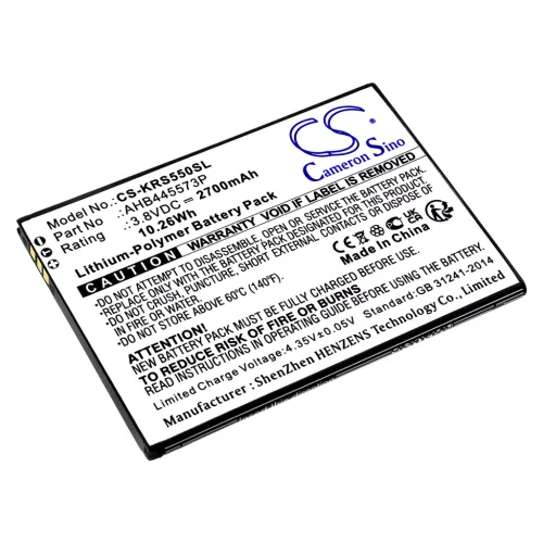 Konrow AHB445573P helyettesítő mobiltelefon akkumulátor (Li-Polymer, 3.8V, 2700mAh / 10.26Wh) - Utángyártott