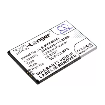   Kyocera SCP-72LBPS helyettesítő mobiltelefon akkumulátor (Li-Polymer, 3.8V, 3150mAh / 11.97Wh) - Utángyártott