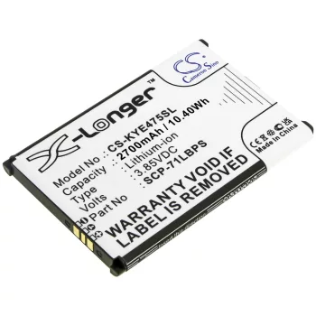  Kyocera SCP-71LBPS helyettesítő mobiltelefon akkumulátor (Li-ion, 3.85V, 2700mAh / 10.40Wh) - Utángyártott