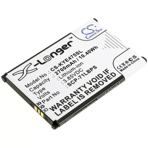 Kyocera SCP-71LBPS helyettesítő mobiltelefon akkumulátor (Li-ion, 3.85V, 2700mAh / 10.40Wh) - Utángyártott