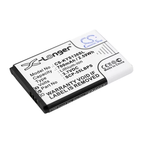 Kyocera SCP-55LBPS helyettesítő mobiltelefon akkumulátor (Li-ion, 3.7V, 700mAh / 2.59Wh) - Utángyártott