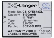Kyocera SCP-60LBPS helyettesítő mobiltelefon akkumulátor (Li-ion, 3.8V, 3100mAh / 11.78Wh) - Utángyártott