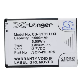   KYOCERA SCP-49LBPS helyettesítő mobiltelefon akkumulátor (Li-ion, 3.7V, 1500mAh / 5.55Wh) - Utángyártott