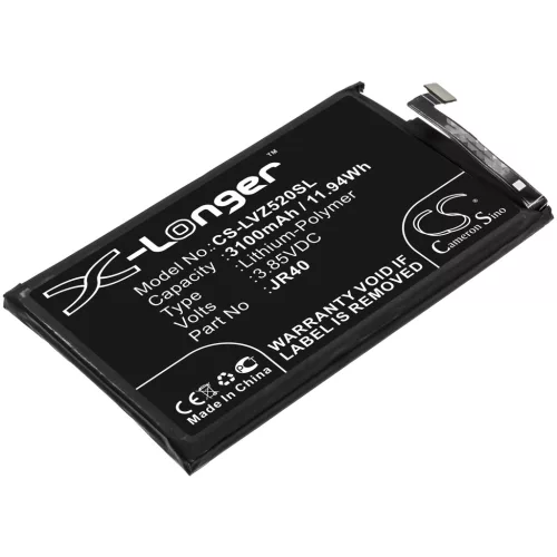 Lenovo JR40 helyettesítő mobiltelefon akkumulátor (Li-Polymer, 3.85V, 3100mAh / 11.94Wh) - Utángyártott
