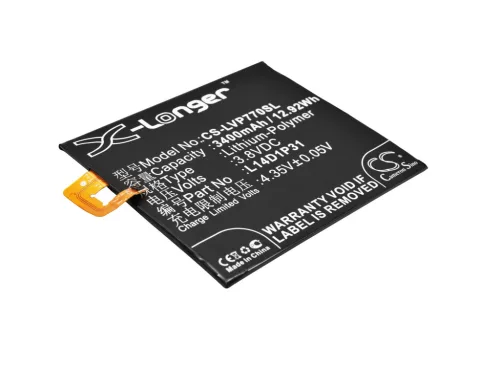 Lenovo L14D1P31 helyettesítő mobiltelefon akkumulátor (Li-Polymer, 3.8V, 3400mAh / 12.92Wh) - Utángyártott