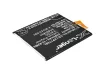Lenovo L14D1P31 helyettesítő mobiltelefon akkumulátor (Li-Polymer, 3.8V, 3400mAh / 12.92Wh) - Utángyártott
