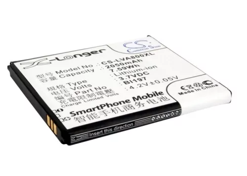 Lenovo BL197 helyettesítő mobiltelefon akkumulátor (Li-ion, 3.7V, 2050mAh / 7.59Wh) - Utángyártott