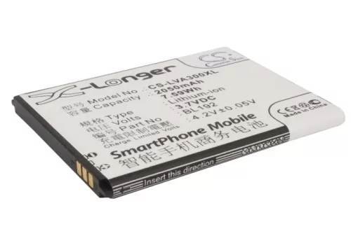Lenovo BL192 helyettesítő mobiltelefon akkumulátor (Li-ion, 3.7V, 2050mAh / 7.59Wh) - Utángyártott