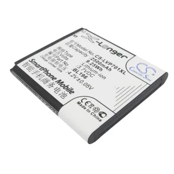   Lenovo BL196 helyettesítő mobiltelefon akkumulátor (Li-ion, 3.7V, 2500mAh / 9.25Wh) - Utángyártott