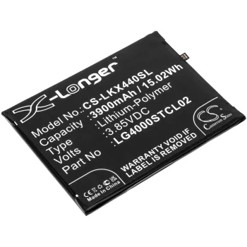   LG LG4000STCL02 helyettesítő mobiltelefon akkumulátor (Li-Polymer, 3.85V, 3900mAh / 15.02Wh) - Utángyártott