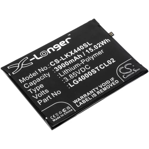 LG LG4000STCL02 helyettesítő mobiltelefon akkumulátor (Li-Polymer, 3.85V, 3900mAh / 15.02Wh) - Utángyártott
