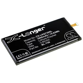   LG EAC64781301 helyettesítő mobiltelefon akkumulátor (Li-Polymer, 3.85V, 3800mAh / 14.63Wh) - Utángyártott