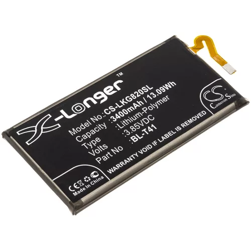 LG BL-T41 helyettesítő mobiltelefon akkumulátor (Li-Polymer, 3.85V, 3400mAh / 13.09Wh) - Utángyártott