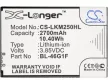 LG BL-46G1F helyettesítő mobiltelefon akkumulátor (Li-ion, 3.85V, 2700mAh / 10.40Wh) - Utángyártott