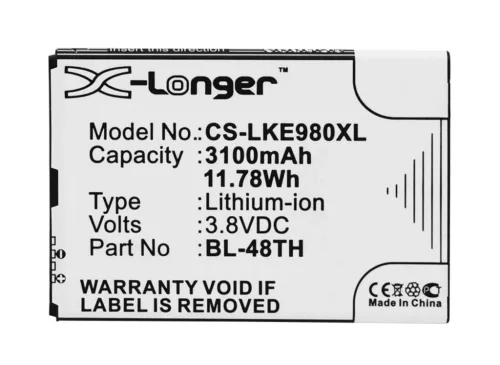 LG EAC62058511 LLL helyettesítő mobiltelefon akkumulátor (Li-ion, 3.8V, 3100mAh / 11.78Wh) - Utángyártott