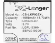 LG Thrill 4G készülékhez mobiltelefon akkumulátor (Li-ion, 3.7V, 1550mAh / 5.74Wh) - Utángyártott