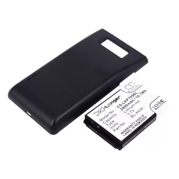   LG BL-44JH helyettesítő mobiltelefon akkumulátor (Li-ion, 3.7V, 2900mAh / 10.7Wh) - Utángyártott