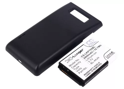 LG BL-44JH helyettesítő mobiltelefon akkumulátor (Li-ion, 3.7V, 2900mAh / 10.7Wh) - Utángyártott