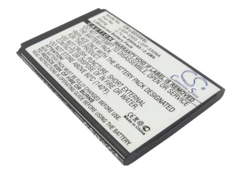 LG LGIP-330NA helyettesítő mobiltelefon akkumulátor (Li-ion, 3.7V, 650mAh / 2.41Wh) - Utángyártott