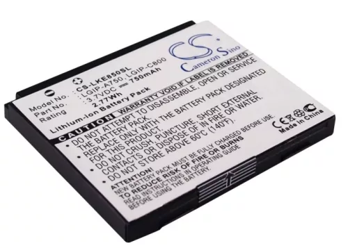 LG LGIP-A750, LGIP-C800 helyettesítő mobiltelefon akkumulátor (Li-ion, 3.7V, 750mAh) - Utángyártott