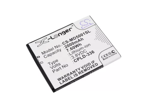 Medion CPLD-336 helyettesítő mobiltelefon akkumulátor (Li-Polymer, 3.8V, 2000mAh / 7.60Wh) - Utángyártott